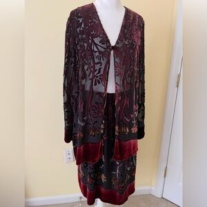 Elegant Burgundy Velvet Dress